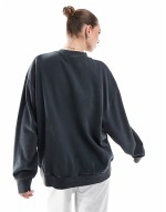 Californ eagle graphic sweatshirt in washed charcoal