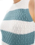 knitted top with tipping co-ord in stripe