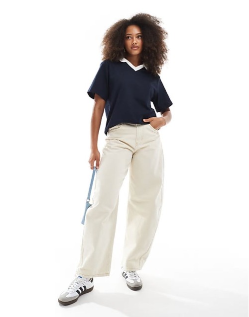 STR polo t-shirt in navy