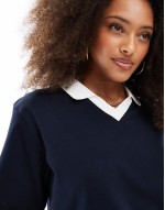 STR polo t-shirt in navy