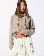 floral mesh balloon mini skirt in mint