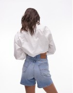 mom denim shorts in light wash