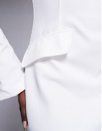 x Natalya Wright exclusive tailored high neck long sve mini dress with pocket detail in white